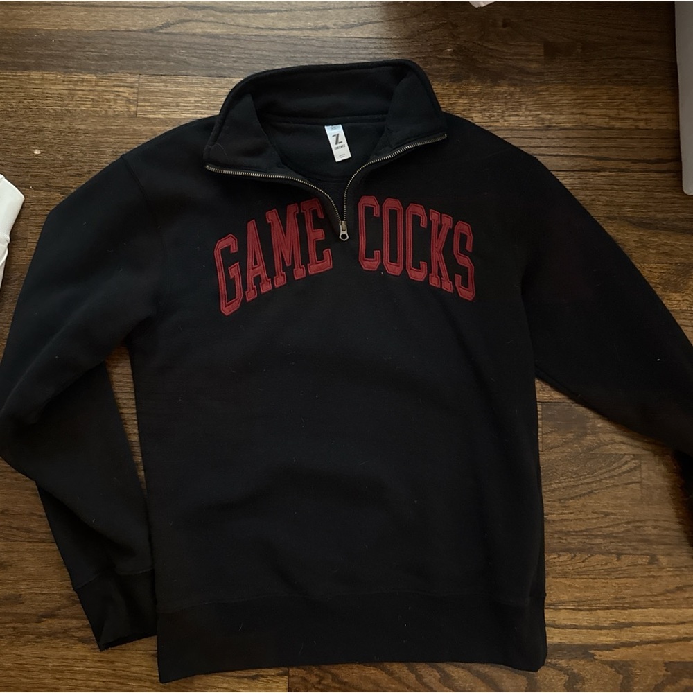 Gamecocks Black and Red Quarter-Zip Sweatshirt